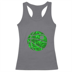 Lucky Shamrock Basketball Racerback Tank Top Clover Irish St Patrick's Day Sport Lover TS02 Charcoal Print Your Wear