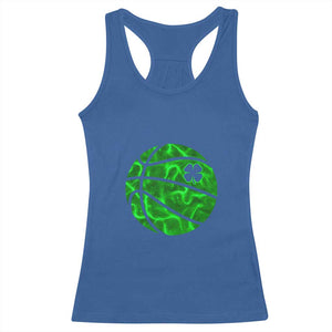 Lucky Shamrock Basketball Racerback Tank Top Clover Irish St Patrick's Day Sport Lover TS02 Royal Blue Print Your Wear