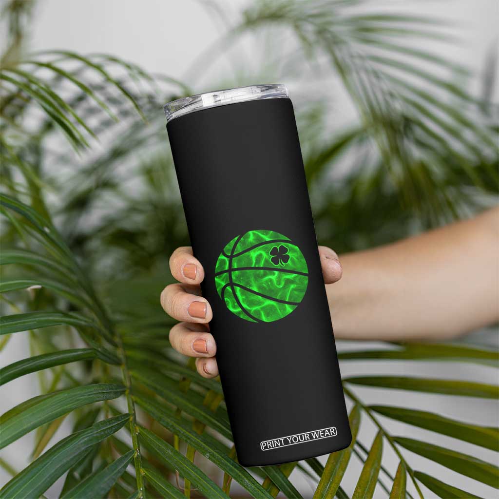 Lucky Shamrock Basketball Skinny Tumbler Clover Irish St Patrick's Day Sport Lover TS02 Print Your Wear