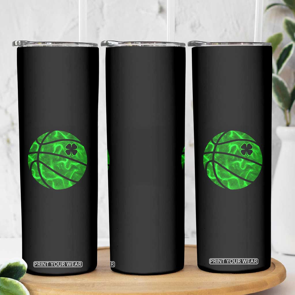 Lucky Shamrock Basketball Skinny Tumbler Clover Irish St Patrick's Day Sport Lover TS02 Print Your Wear