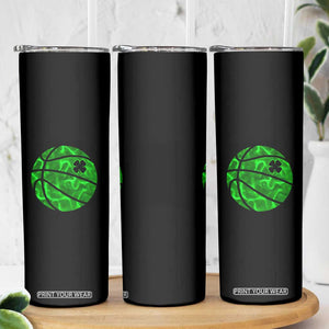 Lucky Shamrock Basketball Skinny Tumbler Clover Irish St Patrick's Day Sport Lover TS02 Print Your Wear