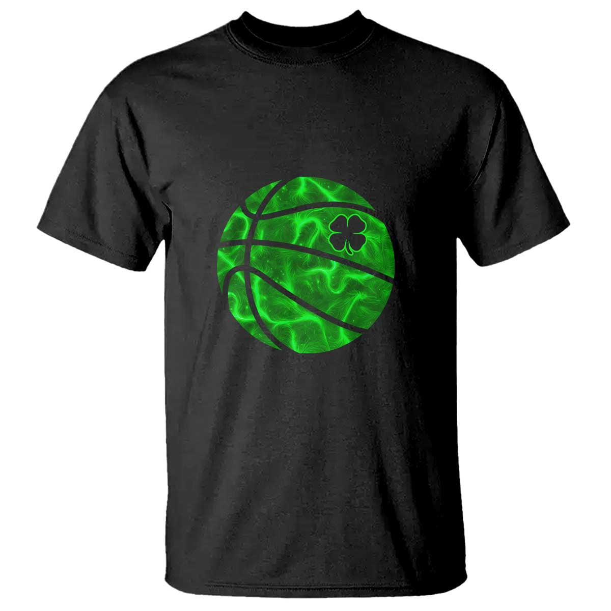 Lucky Shamrock Basketball T Shirt Clover Irish St Patrick's Day Sport Lover TS02 Black Print Your Wear