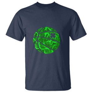 Lucky Shamrock Basketball T Shirt Clover Irish St Patrick's Day Sport Lover TS02 Navy Print Your Wear
