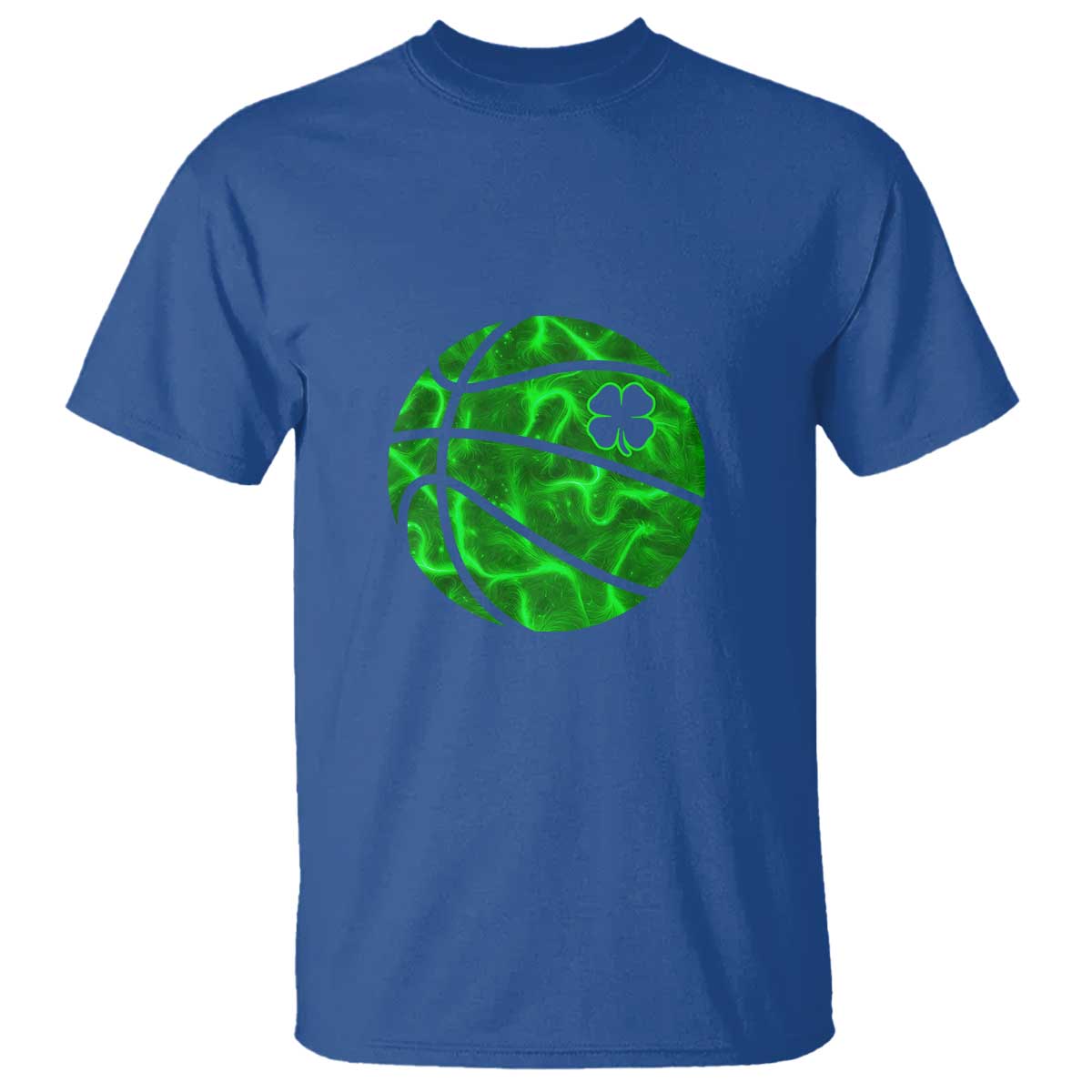 Lucky Shamrock Basketball T Shirt Clover Irish St Patrick's Day Sport Lover TS02 Royal Blue Print Your Wear