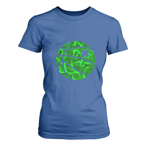 Lucky Shamrock Basketball T Shirt For Women Clover Irish St Patrick's Day Sport Lover TS02 Royal Blue Print Your Wear