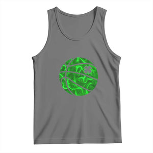 Lucky Shamrock Basketball Tank Top Clover Irish St Patrick's Day Sport Lover TS02 Black Heather Print Your Wear