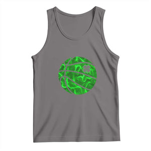 Lucky Shamrock Basketball Tank Top Clover Irish St Patrick's Day Sport Lover TS02 Deep Heather Print Your Wear