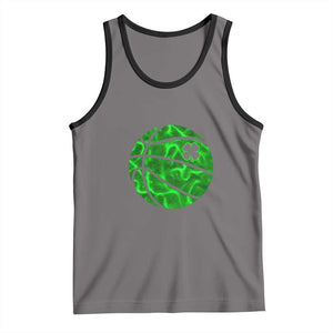 Lucky Shamrock Basketball Tank Top Clover Irish St Patrick's Day Sport Lover TS02 Deep Heather Black Print Your Wear