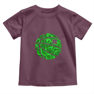Lucky Shamrock Basketball Toddler T Shirt Clover Irish St Patrick's Day Sport Lover TS02 Maroon Print Your Wear