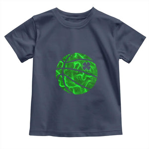 Lucky Shamrock Basketball Toddler T Shirt Clover Irish St Patrick's Day Sport Lover TS02 Navy Print Your Wear