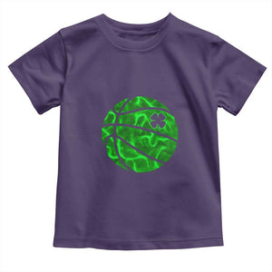 Lucky Shamrock Basketball Toddler T Shirt Clover Irish St Patrick's Day Sport Lover TS02 Purple Print Your Wear