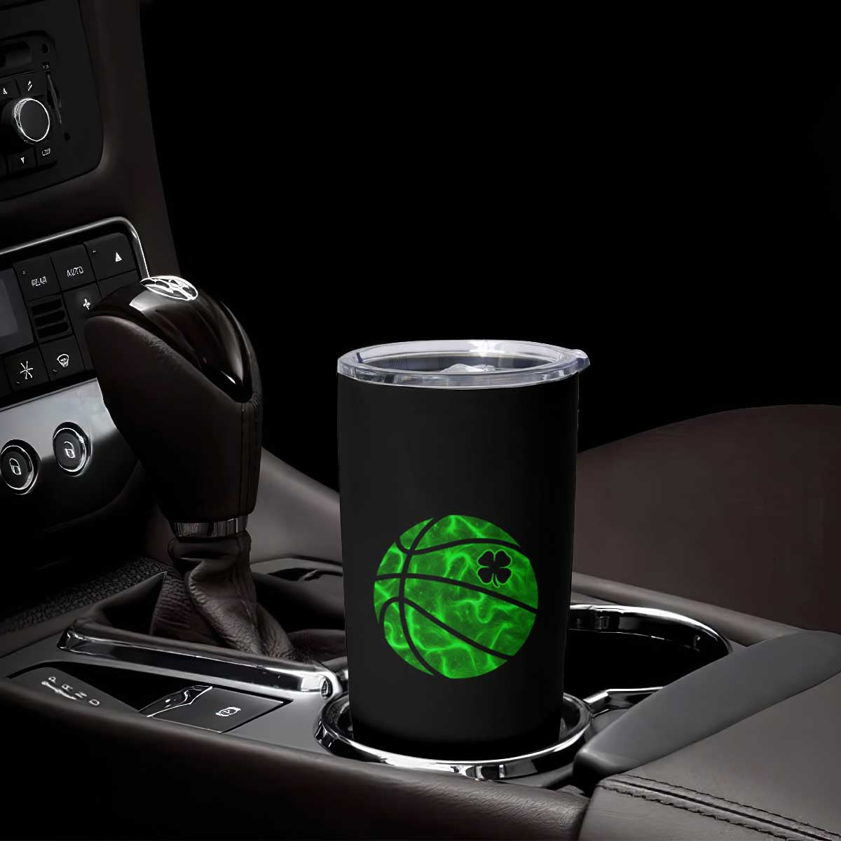 Lucky Shamrock Basketball Tumbler Cup Clover Irish St Patrick's Day Sport Lover TS02 Print Your Wear