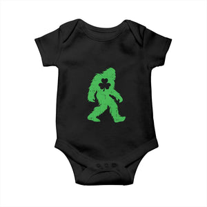 St Patricks Day Bigfoot Baby Onesie Sasquatch Lucky Shamrock TS02 Black Print Your Wear