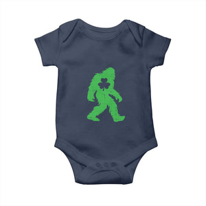 St Patricks Day Bigfoot Baby Onesie Sasquatch Lucky Shamrock TS02 Navy Print Your Wear
