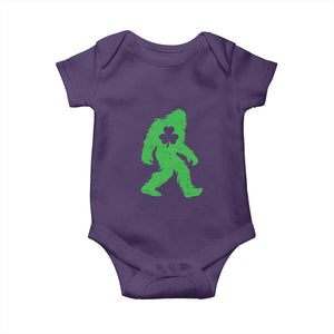 St Patricks Day Bigfoot Baby Onesie Sasquatch Lucky Shamrock TS02 Purple Print Your Wear