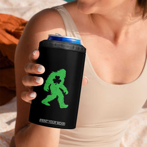 St Patricks Day Bigfoot 4 in 1 Can Cooler Tumbler Sasquatch Lucky Shamrock TS02 Print Your Wear