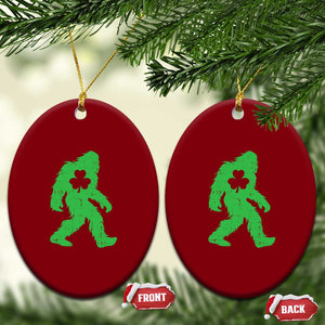 St Patricks Day Bigfoot Ceramic Ornament Sasquatch Lucky Shamrock TS02 Print Your Wear