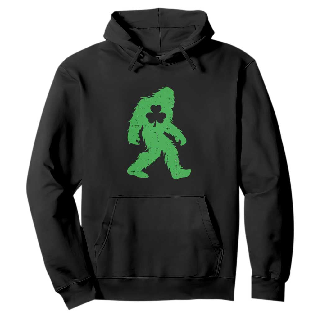 St Patricks Day Bigfoot Hoodie Sasquatch Lucky Shamrock TS02 Black Print Your Wear