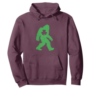 St Patricks Day Bigfoot Hoodie Sasquatch Lucky Shamrock TS02 Maroon Print Your Wear