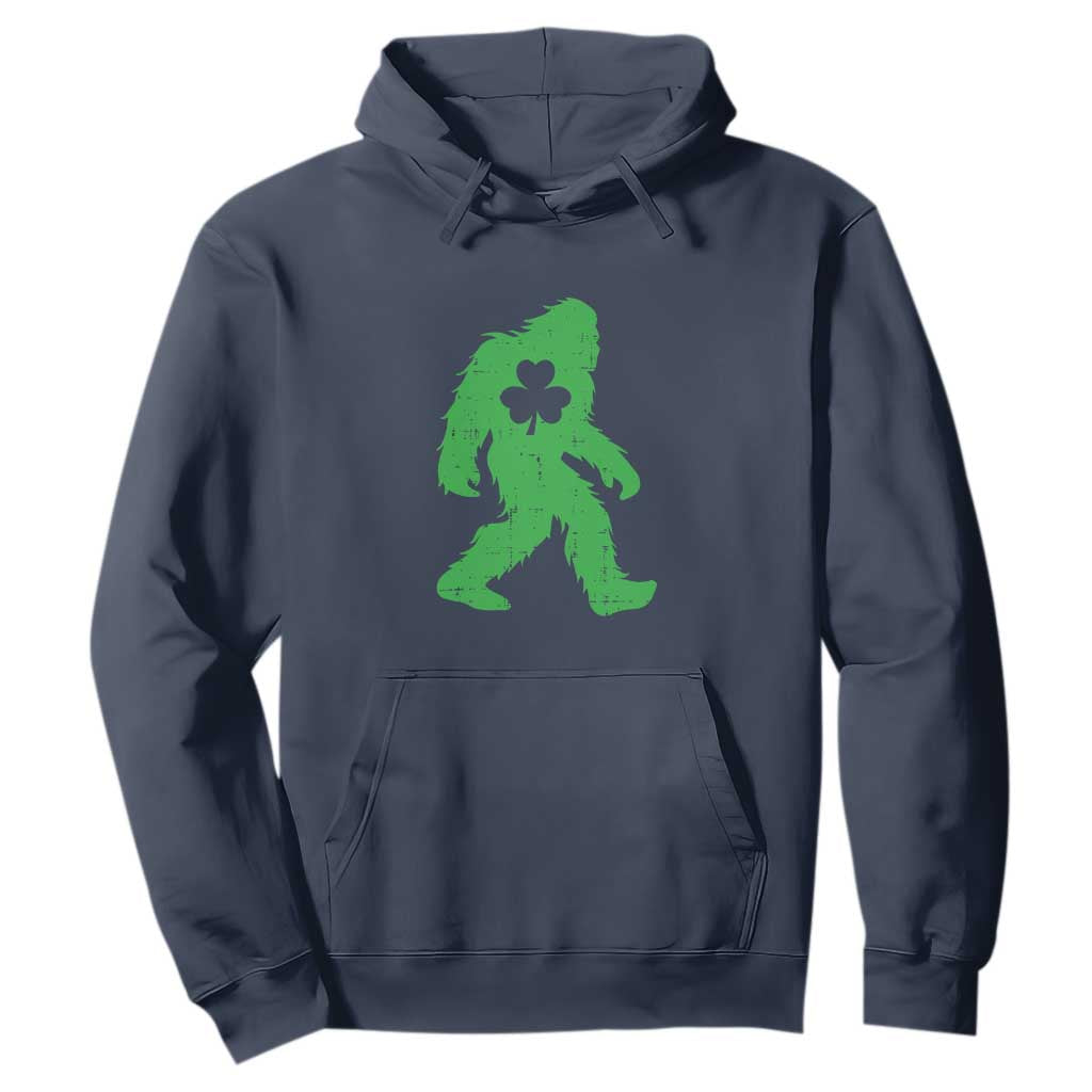 St Patricks Day Bigfoot Hoodie Sasquatch Lucky Shamrock TS02 Navy Print Your Wear