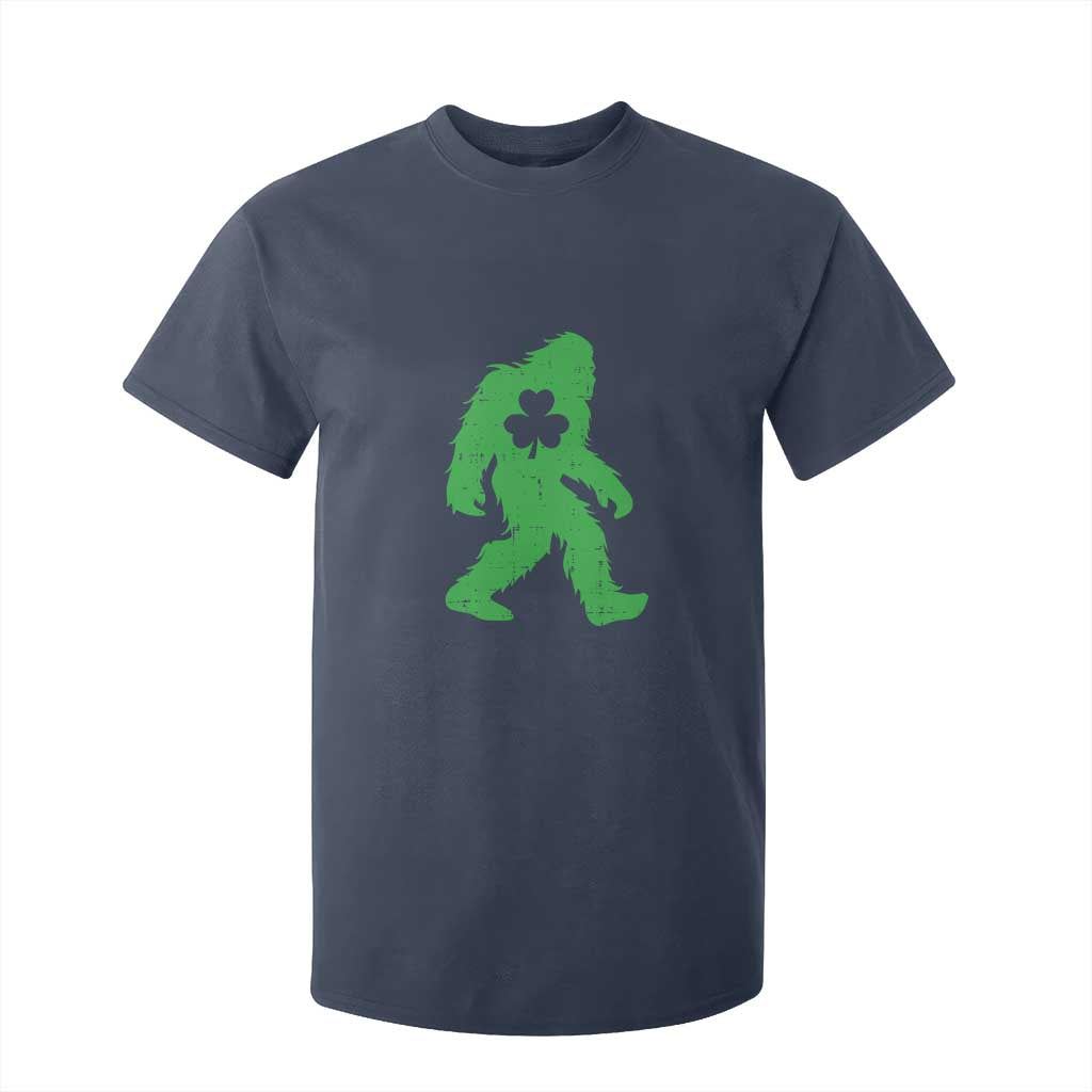 St Patricks Day Bigfoot T Shirt For Kid Sasquatch Lucky Shamrock TS02 Navy Print Your Wear