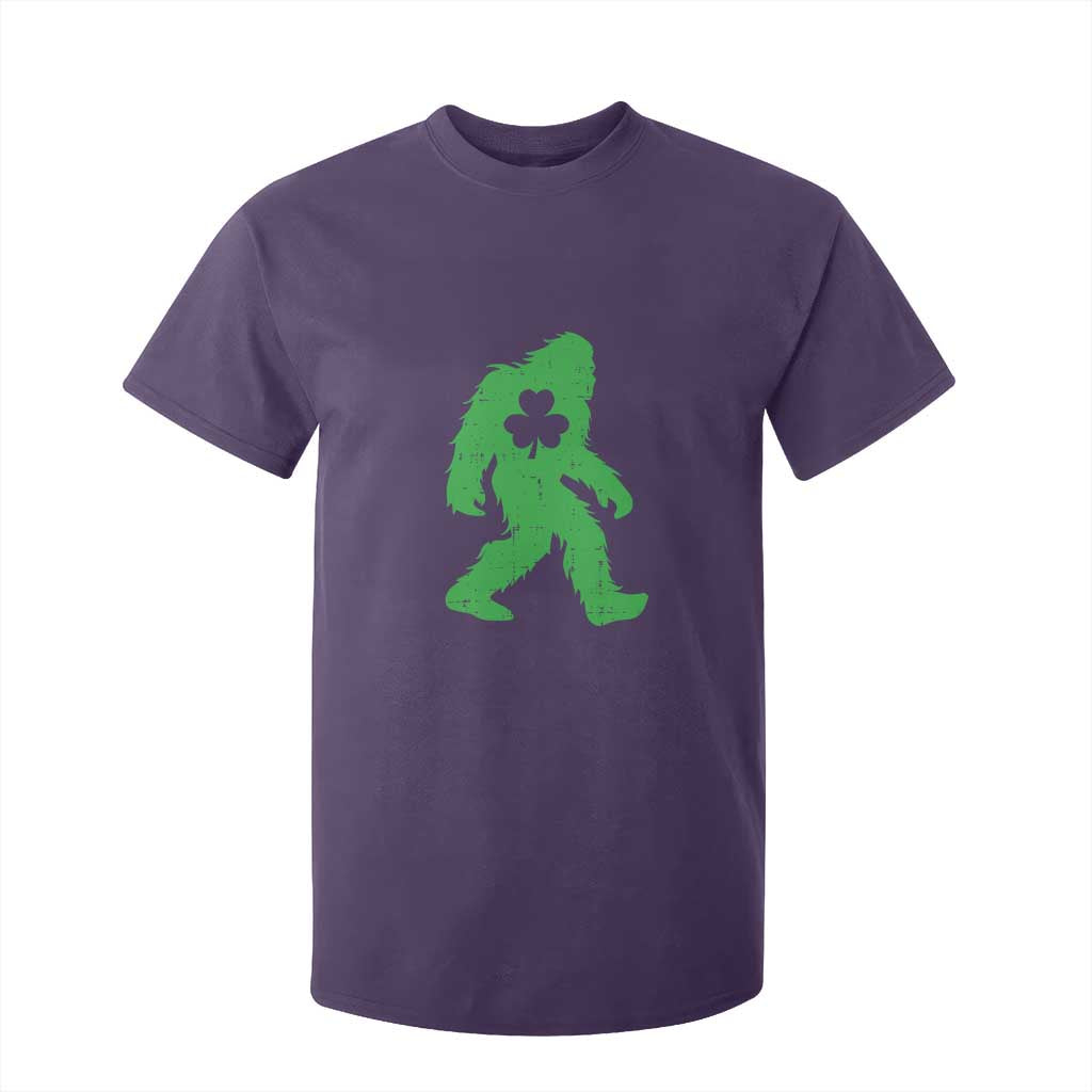 St Patricks Day Bigfoot T Shirt For Kid Sasquatch Lucky Shamrock TS02 Purple Print Your Wear
