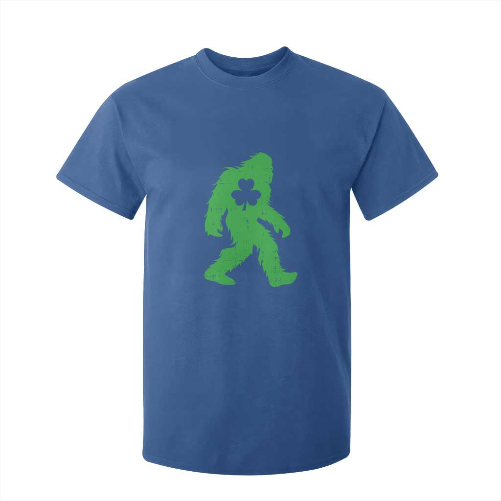 St Patricks Day Bigfoot T Shirt For Kid Sasquatch Lucky Shamrock TS02 Royal Blue Print Your Wear