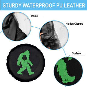 St Patricks Day Bigfoot Spare Tire Cover Sasquatch Lucky Shamrock TS02 Print Your Wear