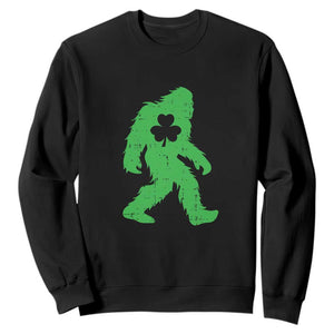 St Patricks Day Bigfoot Sweatshirt Sasquatch Lucky Shamrock TS02 Black Print Your Wear