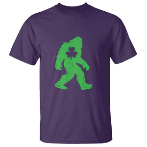 St Patricks Day Bigfoot T Shirt Sasquatch Lucky Shamrock TS02 Purple Print Your Wear