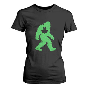 St Patricks Day Bigfoot T Shirt For Women Sasquatch Lucky Shamrock TS02 Black Print Your Wear