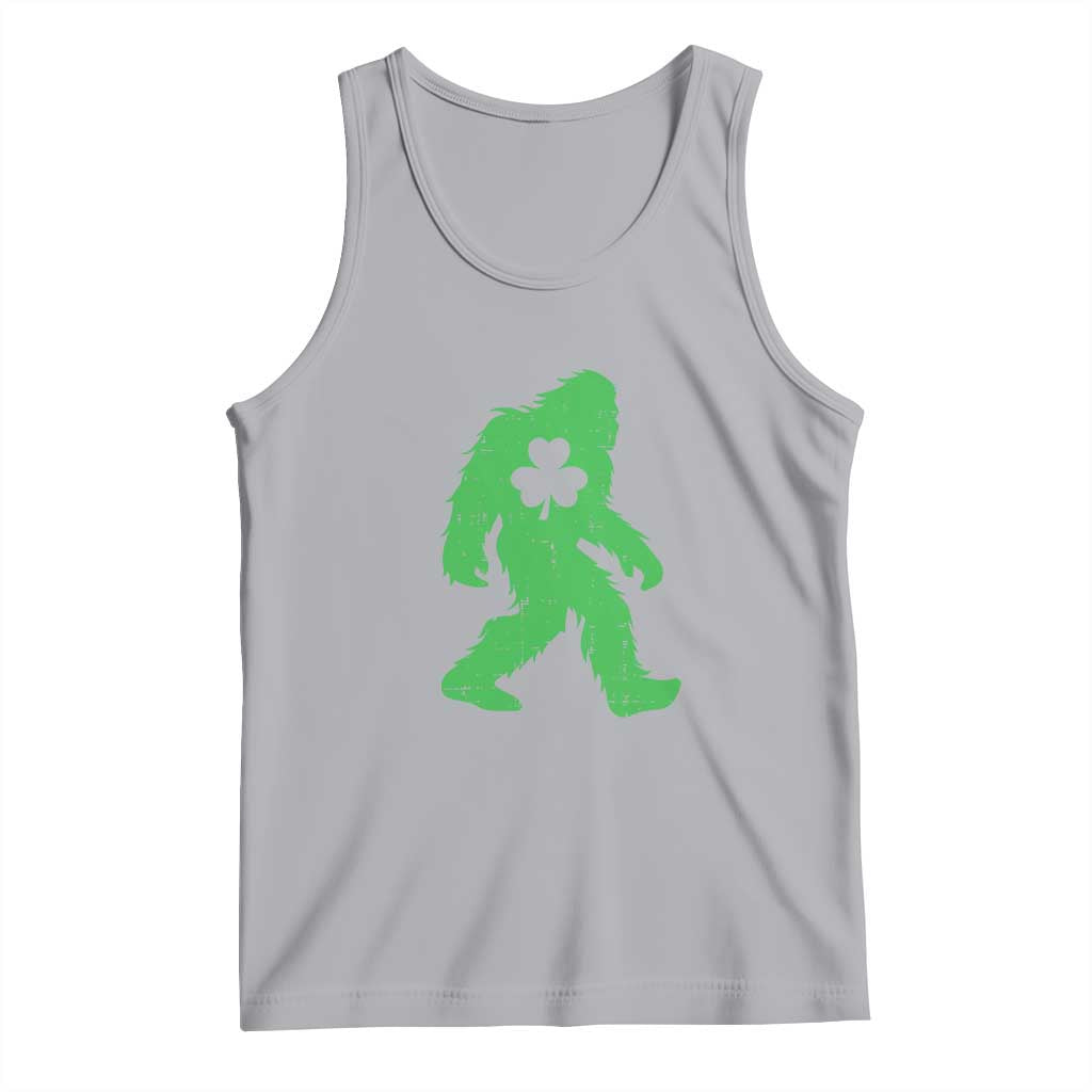 St Patricks Day Bigfoot Tank Top Sasquatch Lucky Shamrock TS02 Athletic Heather Print Your Wear