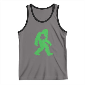 St Patricks Day Bigfoot Tank Top Sasquatch Lucky Shamrock TS02 Deep Heather Black Print Your Wear