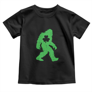 St Patricks Day Bigfoot Toddler T Shirt Sasquatch Lucky Shamrock TS02 Black Print Your Wear