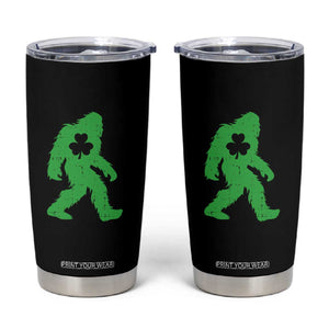 St Patricks Day Bigfoot Tumbler Cup Sasquatch Lucky Shamrock TS02 Black Print Your Wear