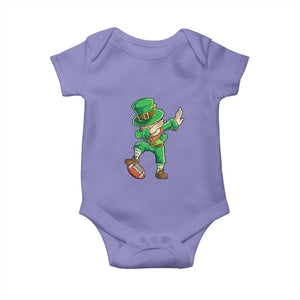 Dabbing Leprechaun Football Baby Onesie St Patricks Day Sports Lover TS02 Violet Print Your Wear