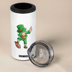 Dabbing Leprechaun Football 4 in 1 Can Cooler Tumbler St Patricks Day Sports Lover TS02 Print Your Wear