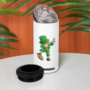 Dabbing Leprechaun Football 4 in 1 Can Cooler Tumbler St Patricks Day Sports Lover TS02 Print Your Wear