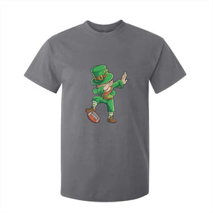 Dabbing Leprechaun Football T Shirt For Kid St Patricks Day Sports Lover TS02 Charcoal Print Your Wear