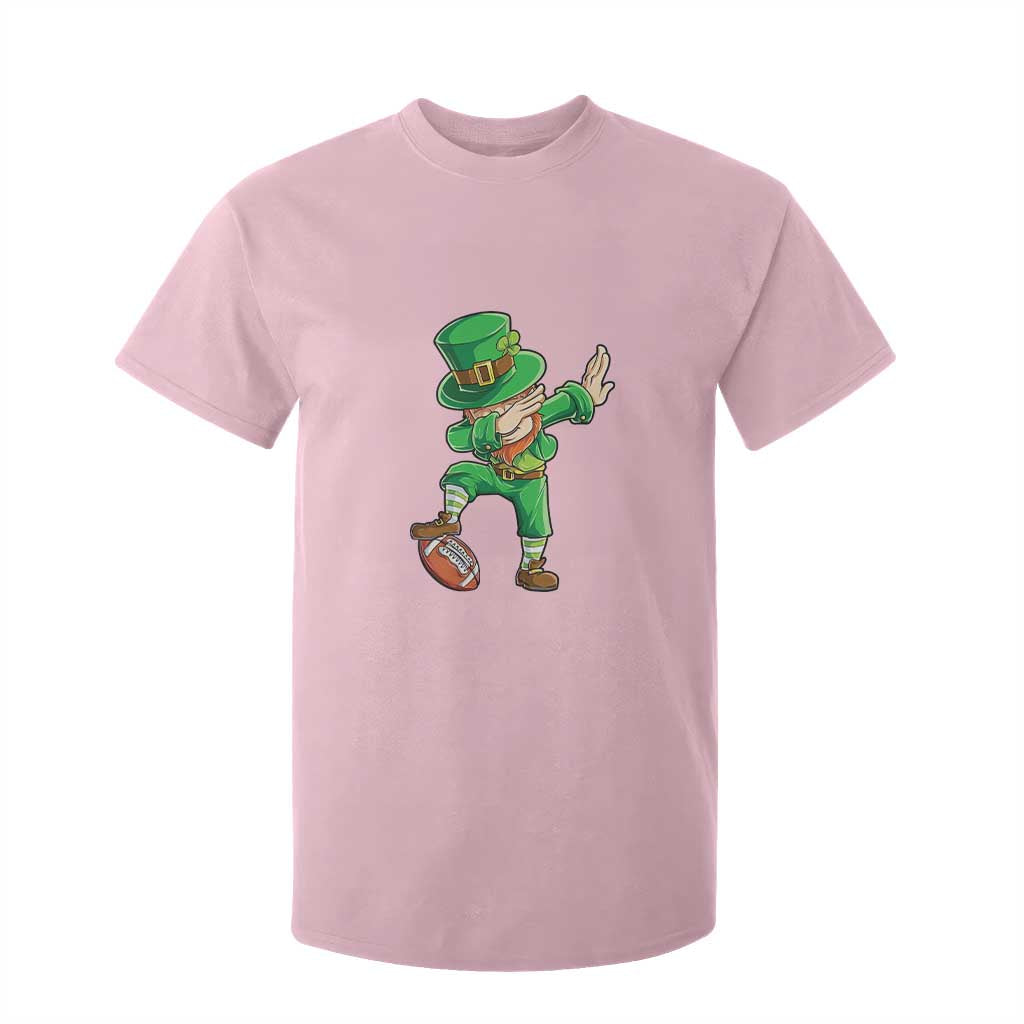 Dabbing Leprechaun Football T Shirt For Kid St Patricks Day Sports Lover TS02 Light Pink Print Your Wear