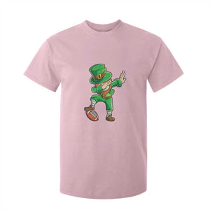 Dabbing Leprechaun Football T Shirt For Kid St Patricks Day Sports Lover TS02 Light Pink Print Your Wear