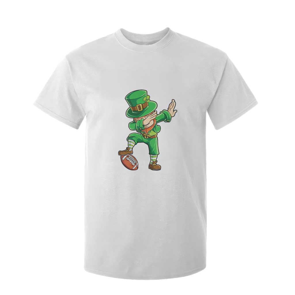 Dabbing Leprechaun Football T Shirt For Kid St Patricks Day Sports Lover TS02 White Print Your Wear