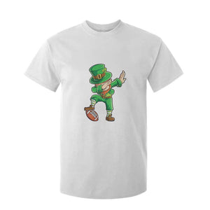 Dabbing Leprechaun Football T Shirt For Kid St Patricks Day Sports Lover TS02 White Print Your Wear