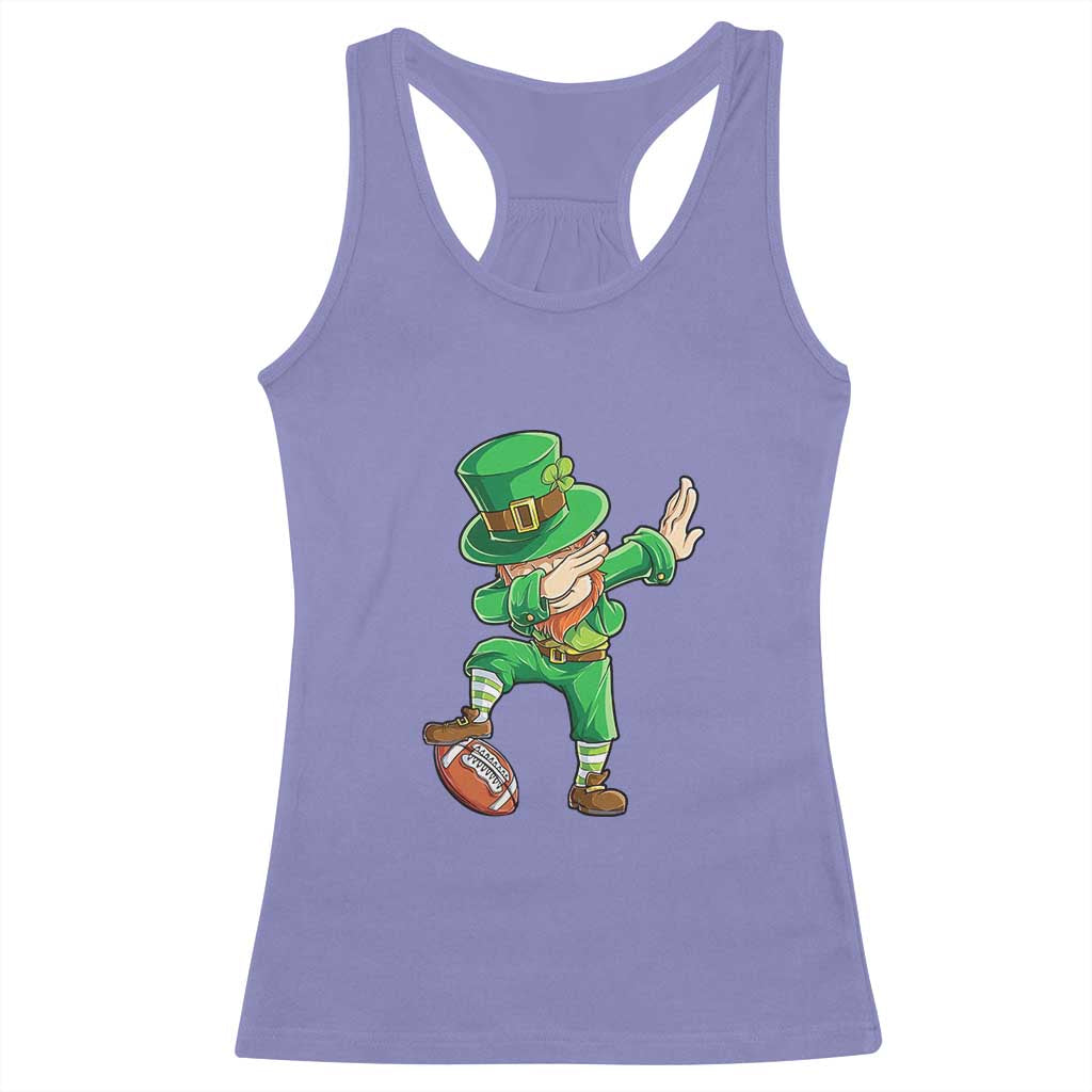 Dabbing Leprechaun Football Racerback Tank Top St Patricks Day Sports Lover TS02 Violet Print Your Wear