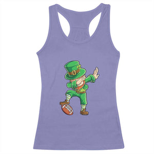 Dabbing Leprechaun Football Racerback Tank Top St Patricks Day Sports Lover TS02 Violet Print Your Wear