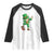 Dabbing Leprechaun Football Raglan Shirt St Patricks Day Sports Lover TS02 White Black Print Your Wear