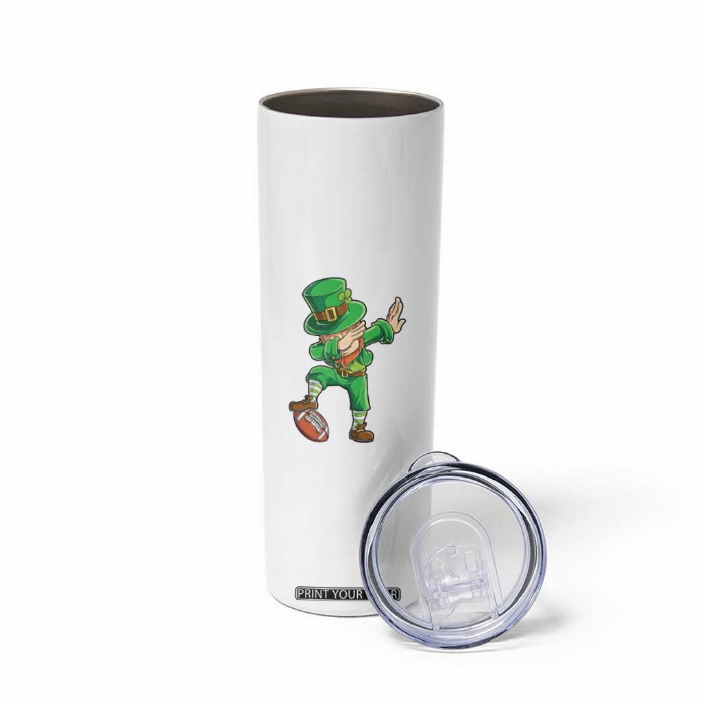 Dabbing Leprechaun Football Skinny Tumbler St Patricks Day Sports Lover TS02 Print Your Wear