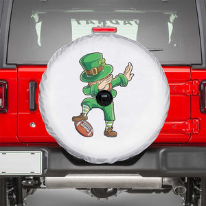Dabbing Leprechaun Football Spare Tire Cover St Patricks Day Sports Lover TS02 White Print Your Wear