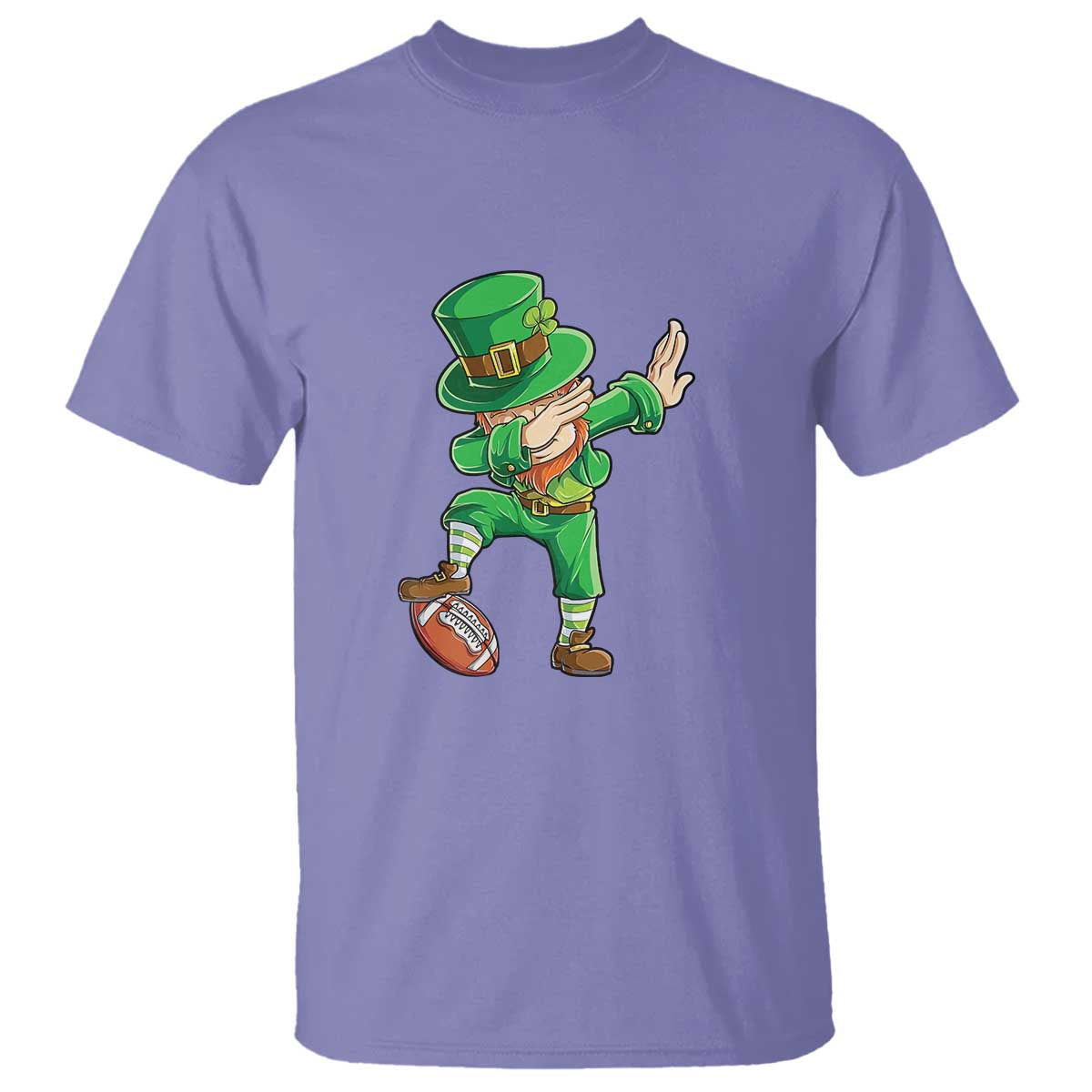 Dabbing Leprechaun Football T Shirt St Patricks Day Sports Lover TS02 Violet Print Your Wear