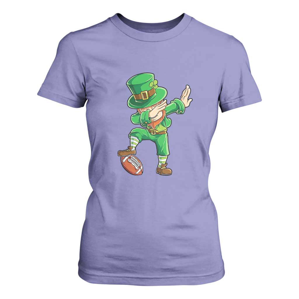 Dabbing Leprechaun Football T Shirt For Women St Patricks Day Sports Lover TS02 Violet Print Your Wear